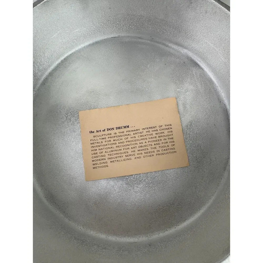 VINTAGE Mid Century Modern Donald Drumm Covered Aluminum Brutalist Skillet NEW
